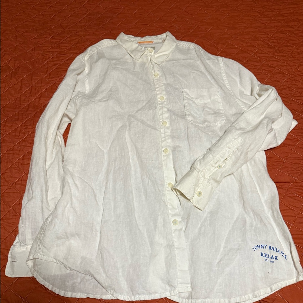 Tommy Bahama White Casual Button Down Shirt